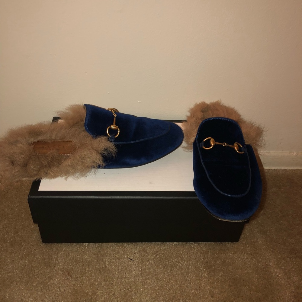 Gucci Princetown velvet slipper
